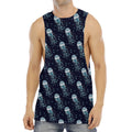 Glowing Jellyfish Pattern Print Men's Muscle Tank Top