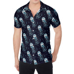 Glowing Jellyfish Pattern Print Men's Shirt