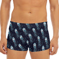 Glowing Jellyfish Pattern Print Men's Short Boxer Briefs