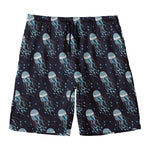 Glowing Jellyfish Pattern Print Men's Swim Trunks
