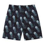 Glowing Jellyfish Pattern Print Men's Swim Trunks