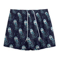 Glowing Jellyfish Pattern Print Mesh Shorts