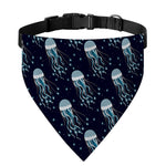Glowing Jellyfish Pattern Print Over The Collar Dog Bandana