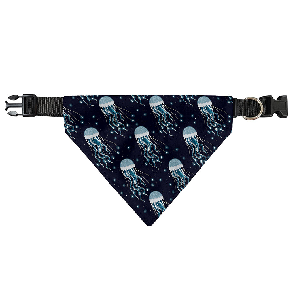 Glowing Jellyfish Pattern Print Over The Collar Dog Bandana