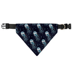 Glowing Jellyfish Pattern Print Over The Collar Dog Bandana