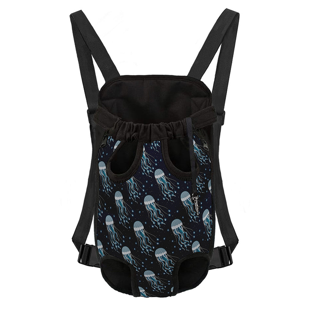 Glowing Jellyfish Pattern Print Pet Carrier Backpack