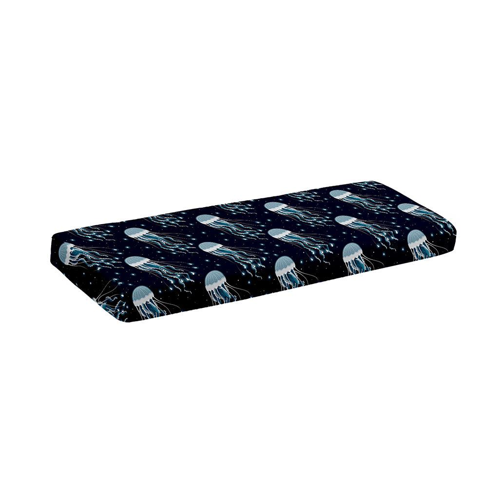Glowing Jellyfish Pattern Print Piano Keyboard Cover