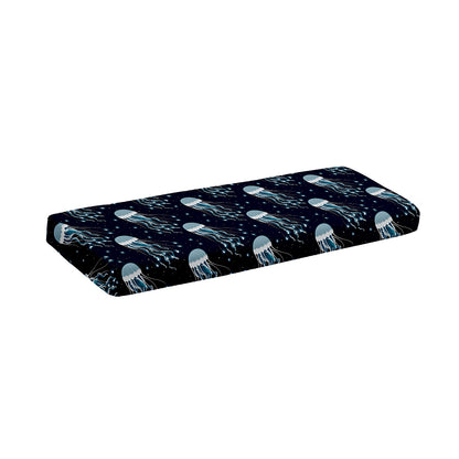 Glowing Jellyfish Pattern Print Piano Keyboard Cover