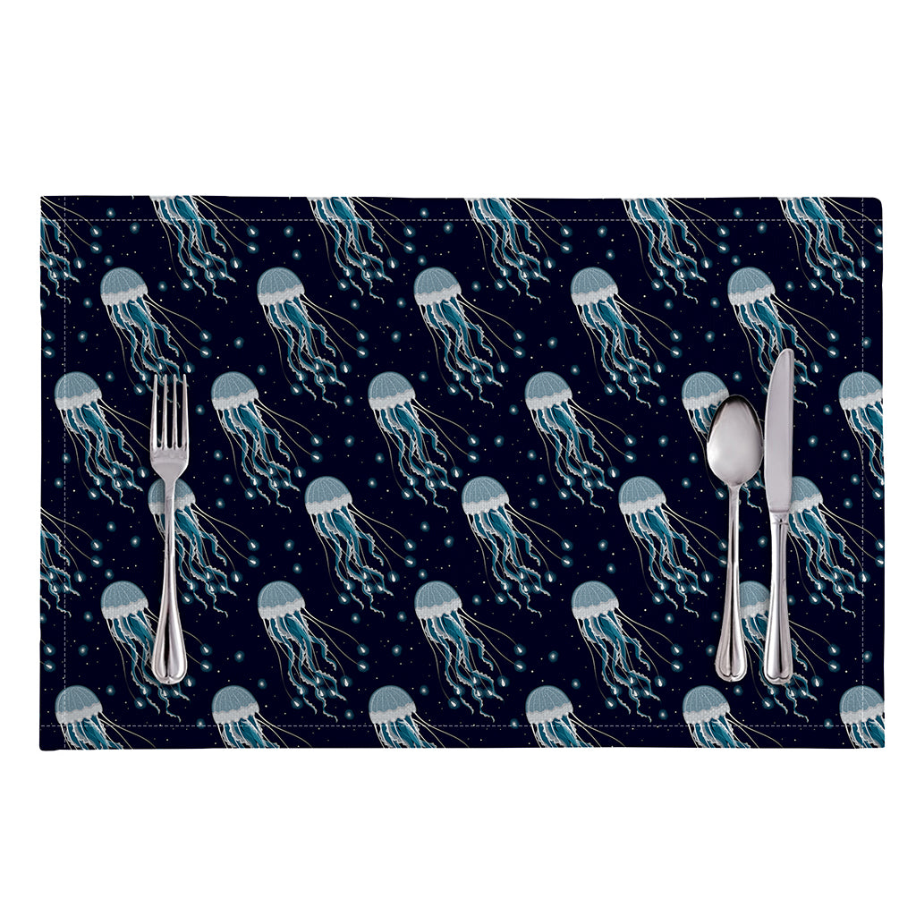 Glowing Jellyfish Pattern Print Placemat