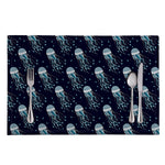 Glowing Jellyfish Pattern Print Placemat