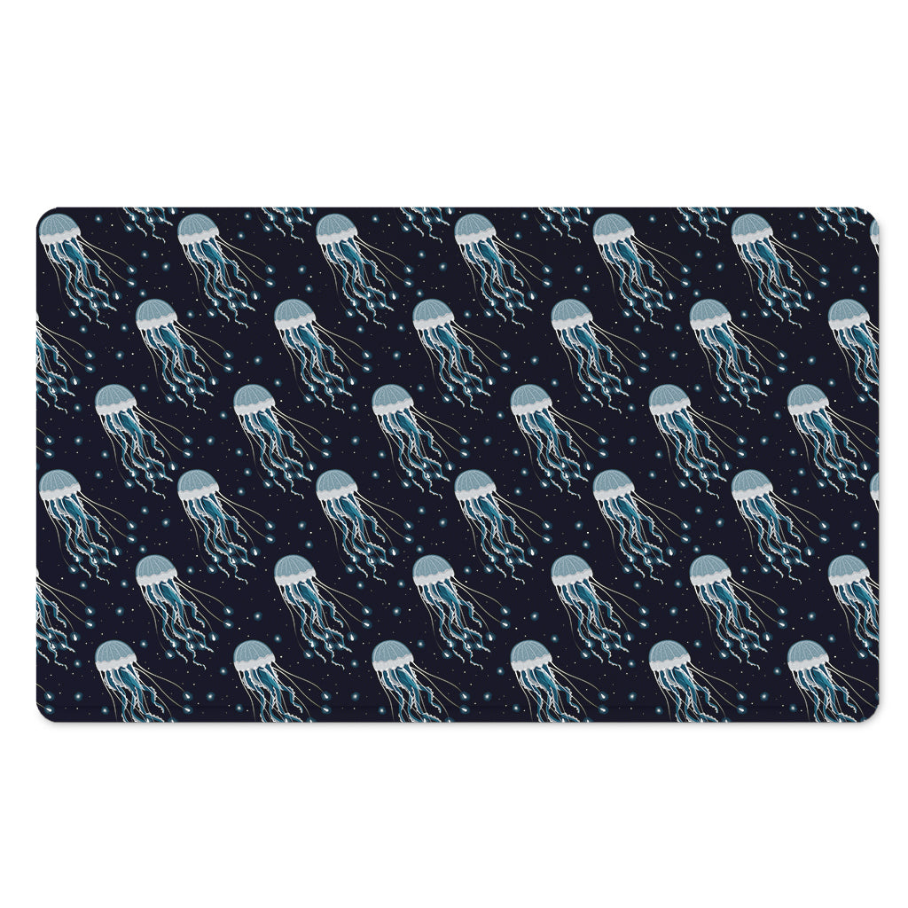 Glowing Jellyfish Pattern Print Polyester Doormat