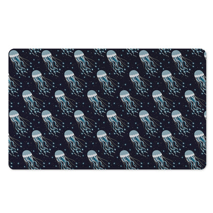 Glowing Jellyfish Pattern Print Polyester Doormat