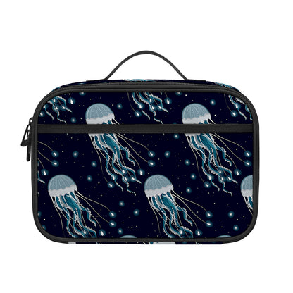 Glowing Jellyfish Pattern Print Portable Lunch Bag