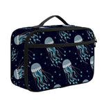 Glowing Jellyfish Pattern Print Portable Lunch Bag
