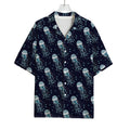 Glowing Jellyfish Pattern Print Rayon Hawaiian Shirt