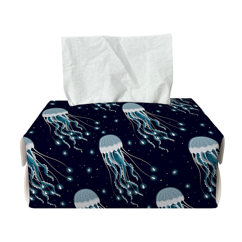 Glowing Jellyfish Pattern Print Rectangle Tissue Box Cover