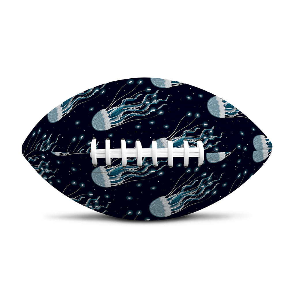 Glowing Jellyfish Pattern Print Rugby Ball