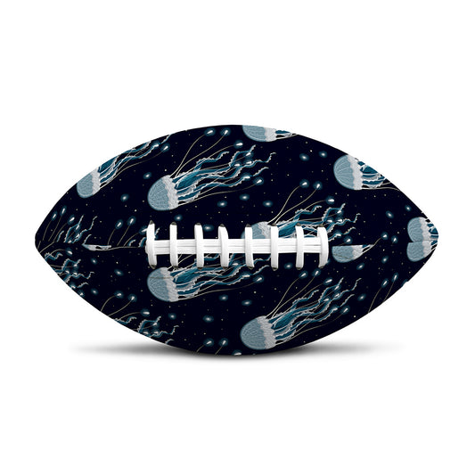 Glowing Jellyfish Pattern Print Rugby Ball