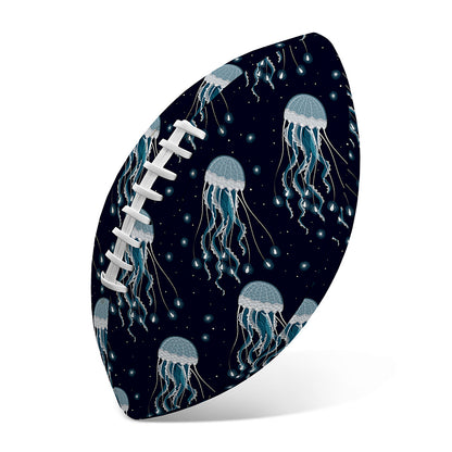 Glowing Jellyfish Pattern Print Rugby Ball