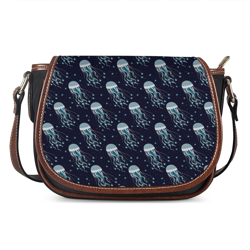 Glowing Jellyfish Pattern Print Saddle Bag