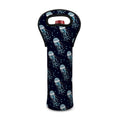 Glowing Jellyfish Pattern Print Single Neoprene Wine Tote