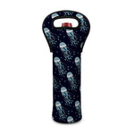 Glowing Jellyfish Pattern Print Single Neoprene Wine Tote