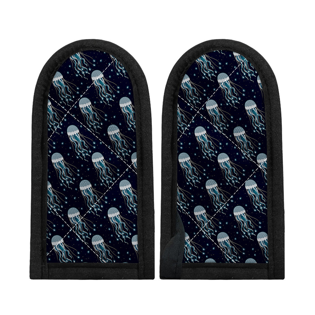 Glowing Jellyfish Pattern Print Skillet Handle Cover