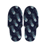 Glowing Jellyfish Pattern Print Slippers