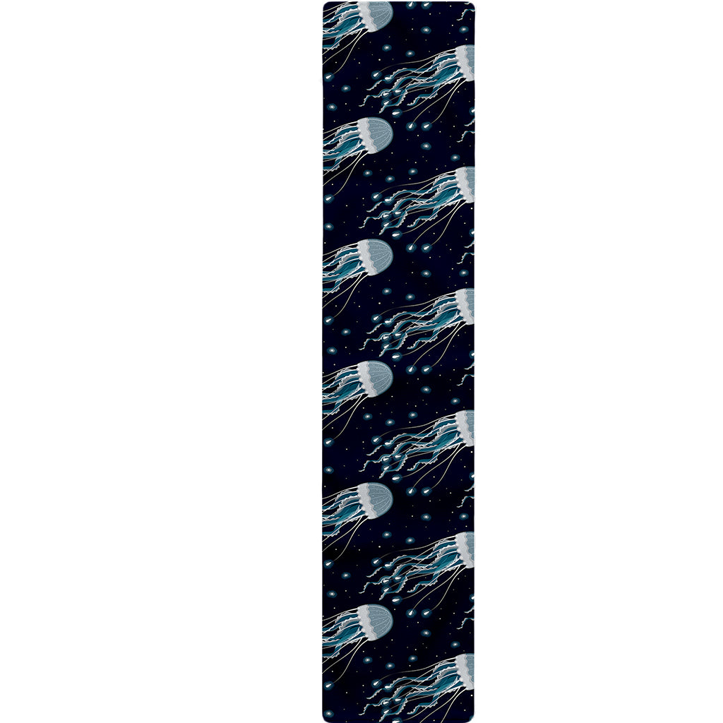 Glowing Jellyfish Pattern Print Table Runner