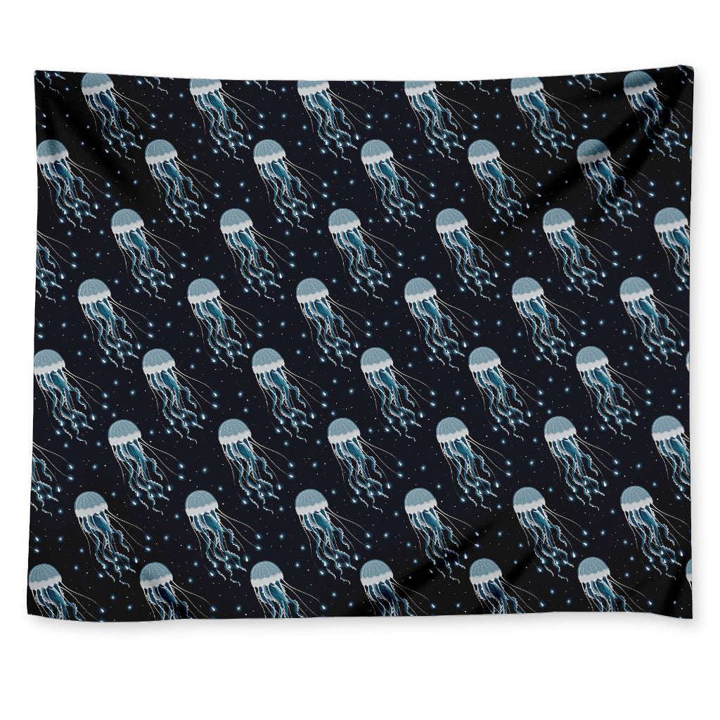 Glowing Jellyfish Pattern Print Tapestry