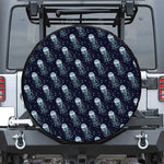 Glowing Jellyfish Pattern Print Tire Cover