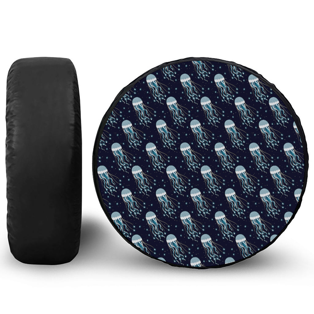 Glowing Jellyfish Pattern Print Tire Cover