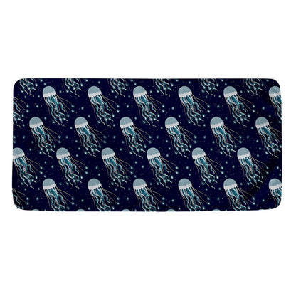 Glowing Jellyfish Pattern Print Towel