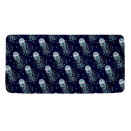 Glowing Jellyfish Pattern Print Towel