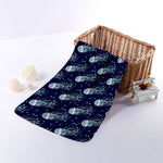 Glowing Jellyfish Pattern Print Towel