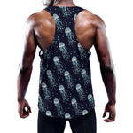 Glowing Jellyfish Pattern Print Training Tank Top