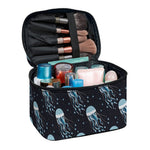 Glowing Jellyfish Pattern Print Travel Makeup Bag