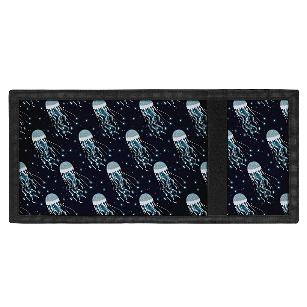 Glowing Jellyfish Pattern Print Trifold Wallet