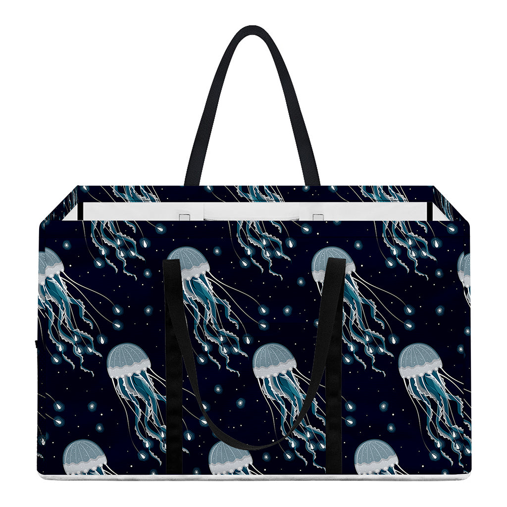 Glowing Jellyfish Pattern Print Utility Tote Bag