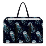 Glowing Jellyfish Pattern Print Utility Tote Bag