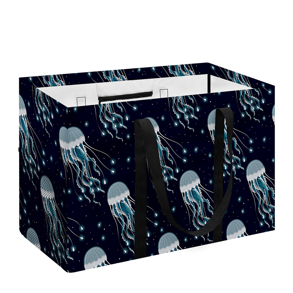 Glowing Jellyfish Pattern Print Utility Tote Bag