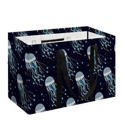 Glowing Jellyfish Pattern Print Utility Tote Bag