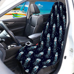 Glowing Jellyfish Pattern Print Waterproof Car Seat Cover