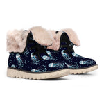 Glowing Jellyfish Pattern Print Winter Boots