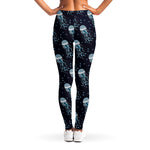 Glowing Jellyfish Pattern Print Women's Leggings