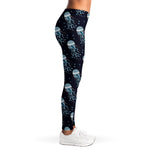 Glowing Jellyfish Pattern Print Women's Leggings