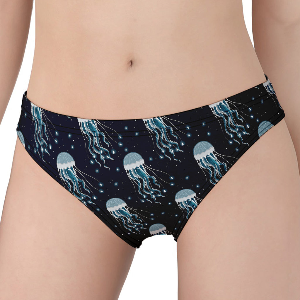 Glowing Jellyfish Pattern Print Women's Panties