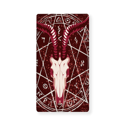 Goat Skull Pentagram Print Baby Crib Sheet