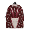 Goat Skull Pentagram Print Backpack