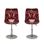 Goat Skull Pentagram Print Bar Stool Covers